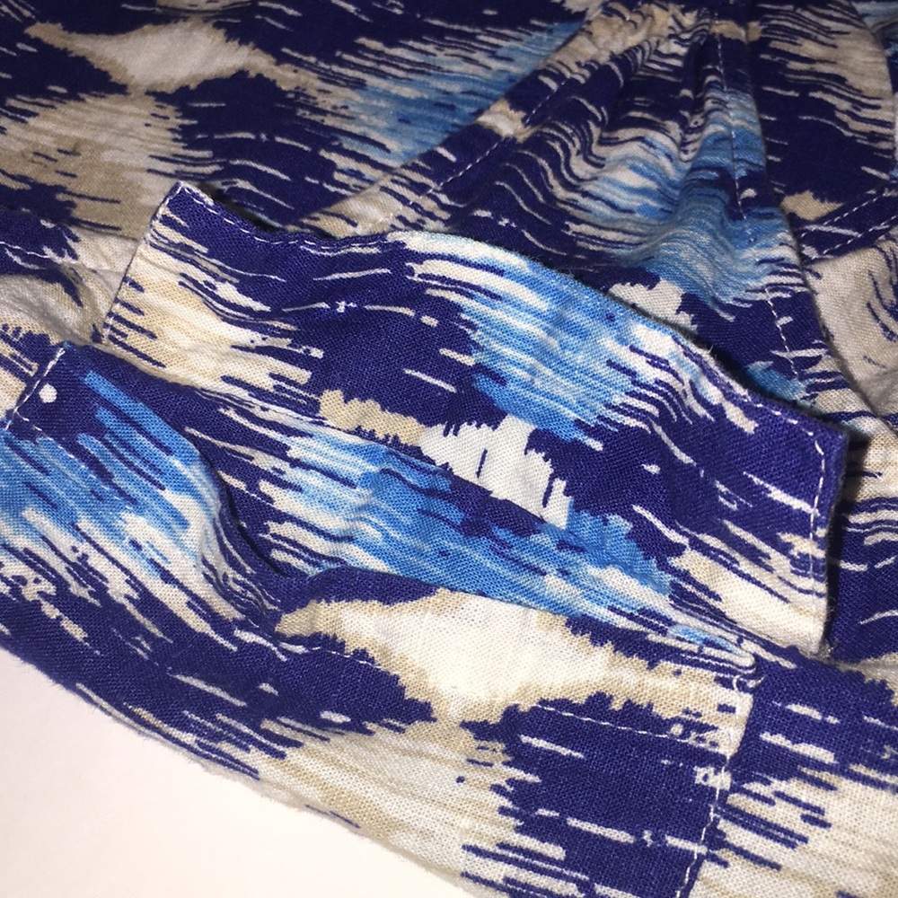 Kenar Linen Bohemian Design Button-Down Tank - image 5